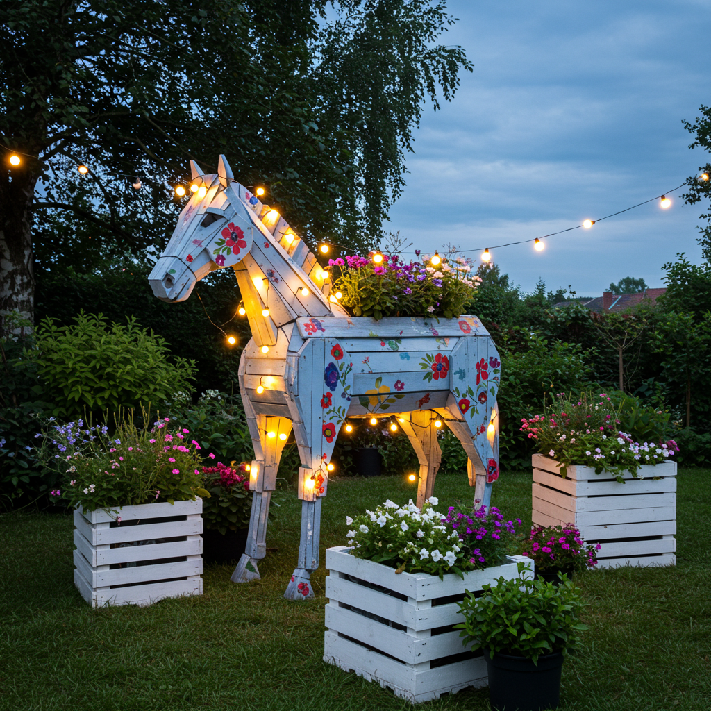 Pallets to Paws & Glow Build Adorable Light-Up Garden Animal Planters (10)