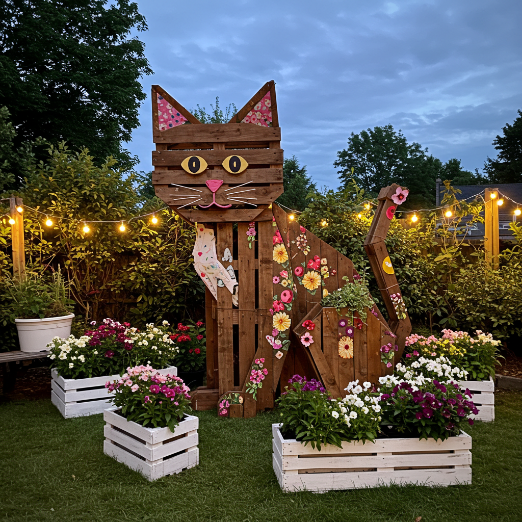 Pallets to Paws & Glow Build Adorable Light-Up Garden Animal Planters (16)