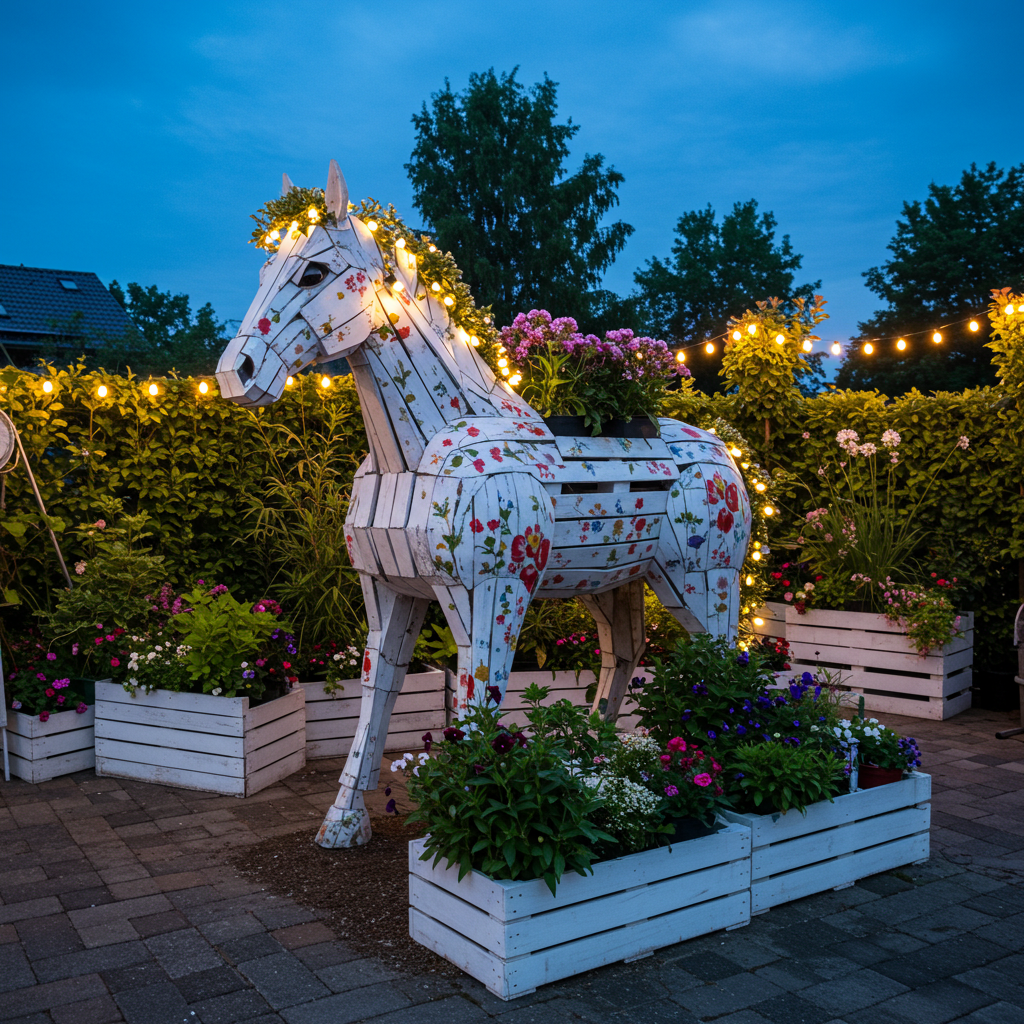 Pallets to Paws & Glow Build Adorable Light-Up Garden Animal Planters (7)