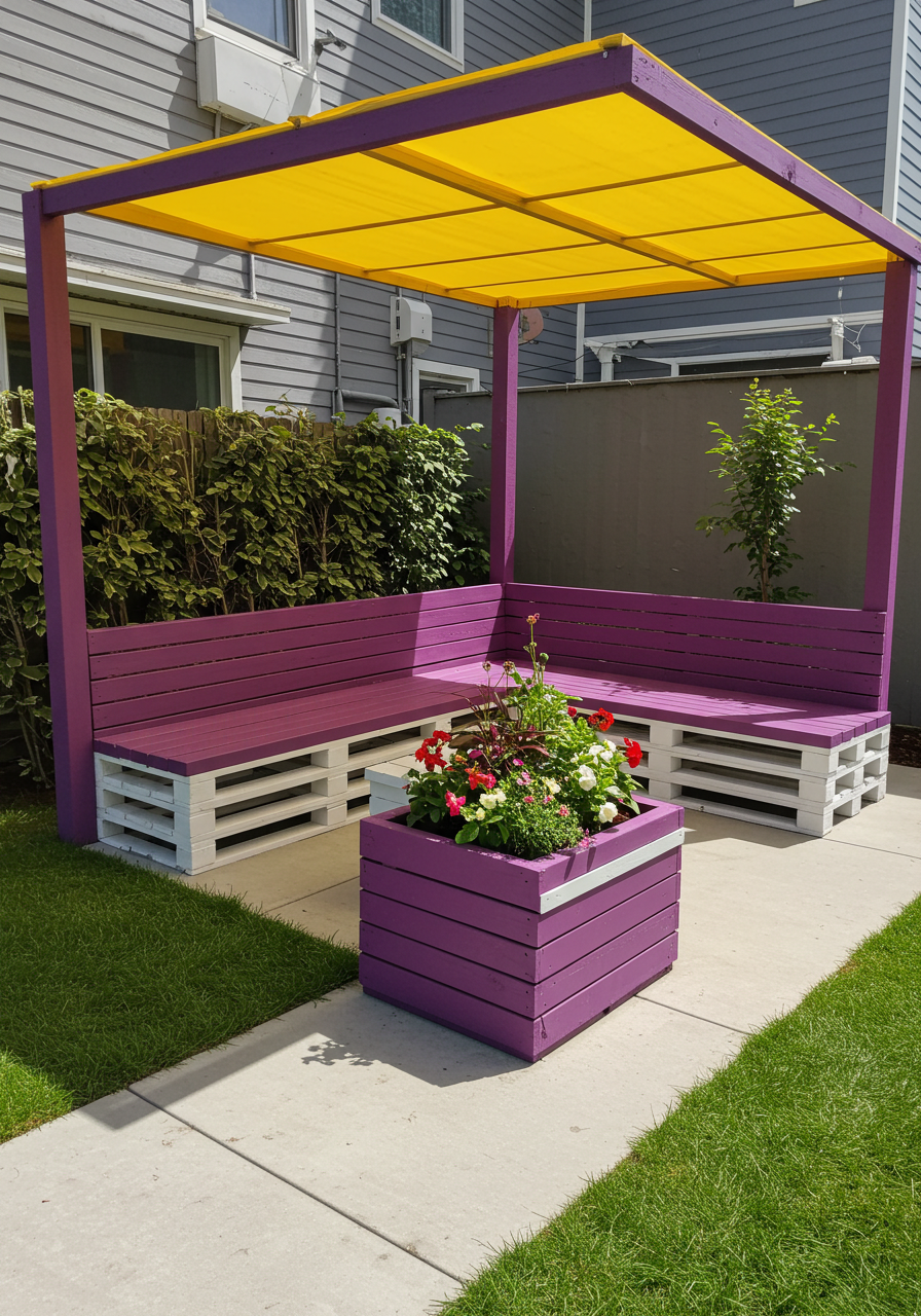 Creative Outdoor Seating Ideas Using Wooden Pallets (27)