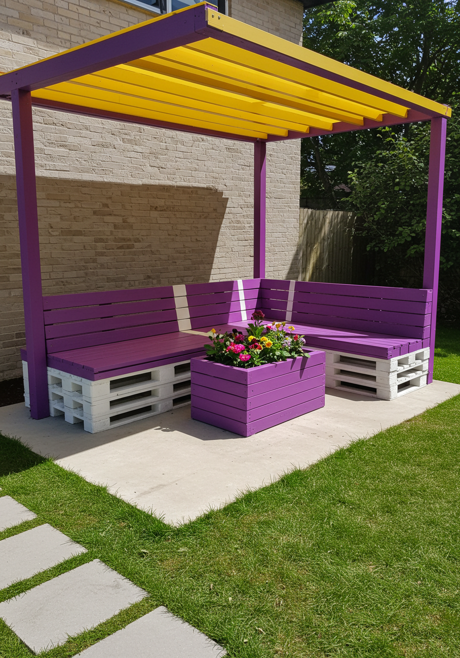 Creative Outdoor Seating Ideas Using Wooden Pallets (29)