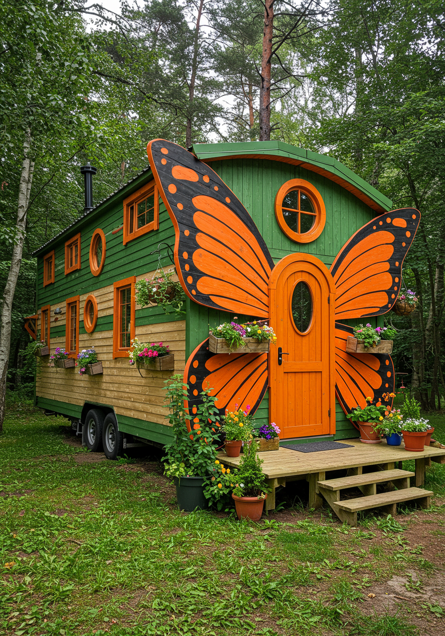 Rolling Timber Dreams Life in a Wooden Tiny House on Wheel (1)