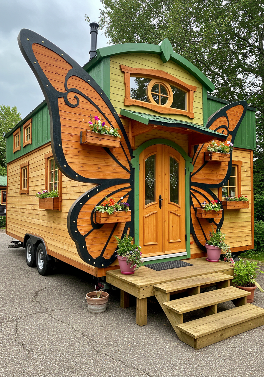 Rolling Timber Dreams Life in a Wooden Tiny House on Wheel (8)