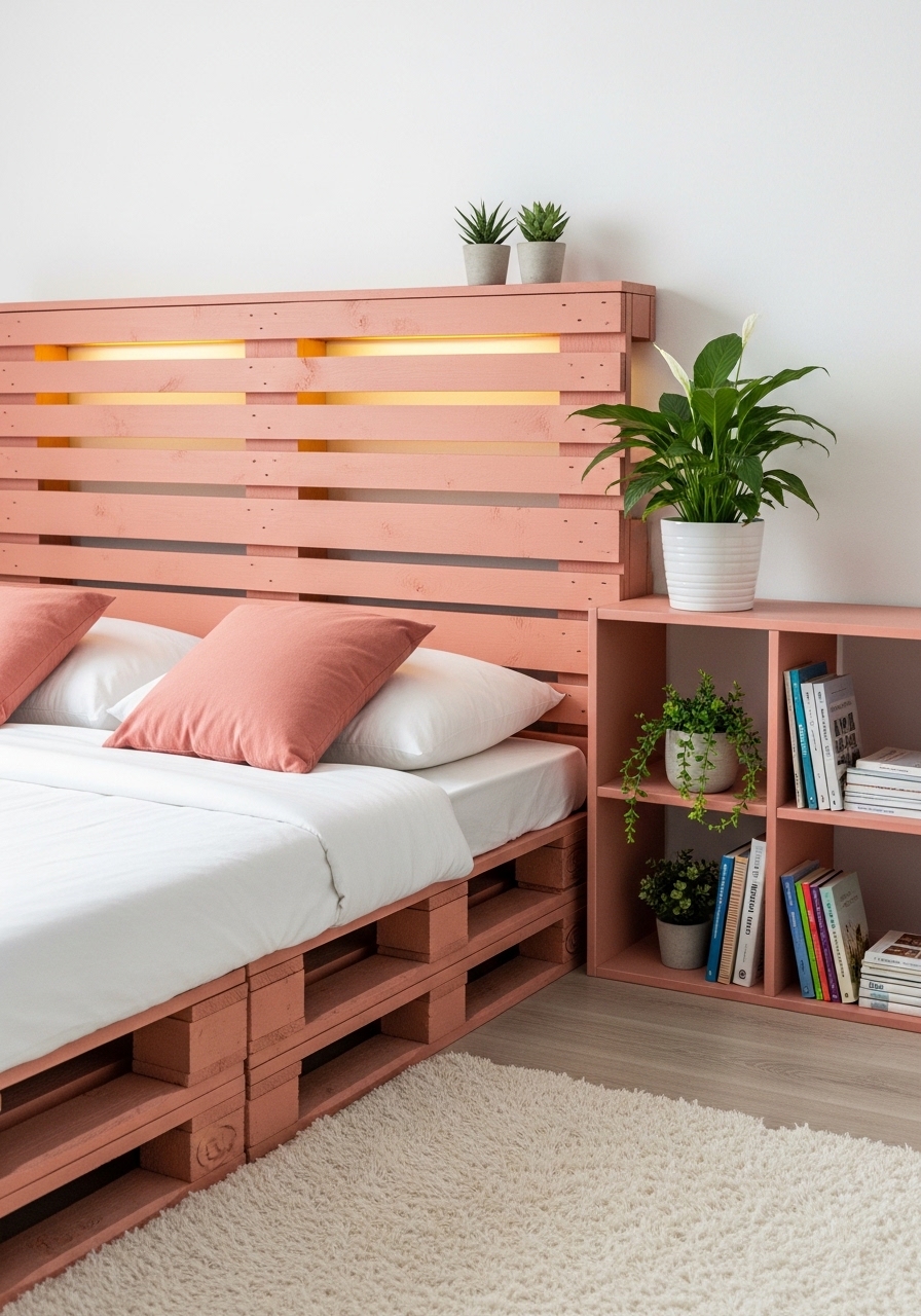 Modern Wooden Pallet Bedroom Retreat 🌿 (13)