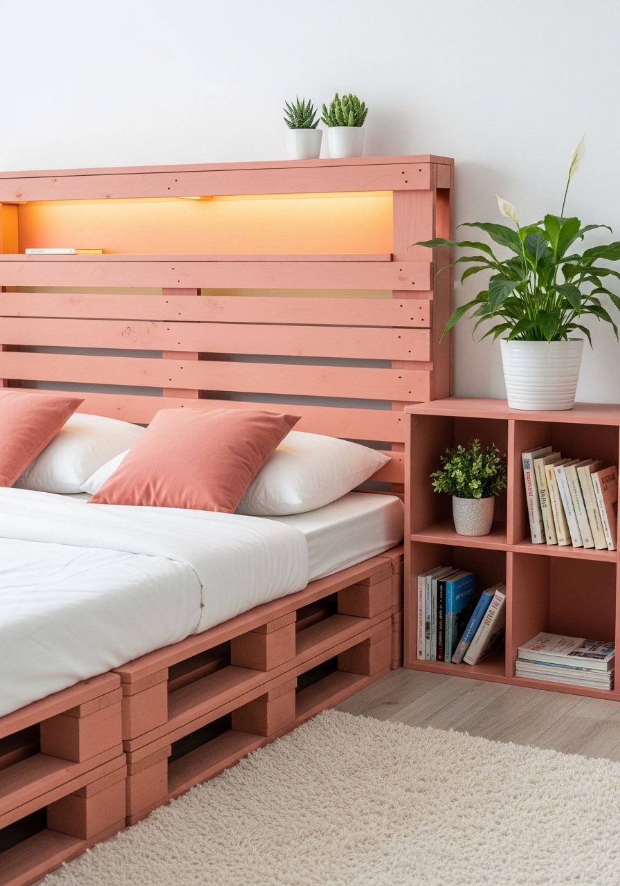 Modern Wooden Pallet Bedroom Retreat 🌿 (14)