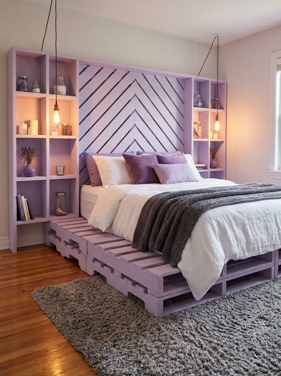 Modern Wooden Pallet Bedroom Retreat 🌿 (5)