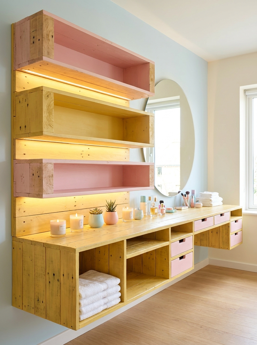 DIY Pallet Vanity Designs for Bedroom & Bathroom (16)