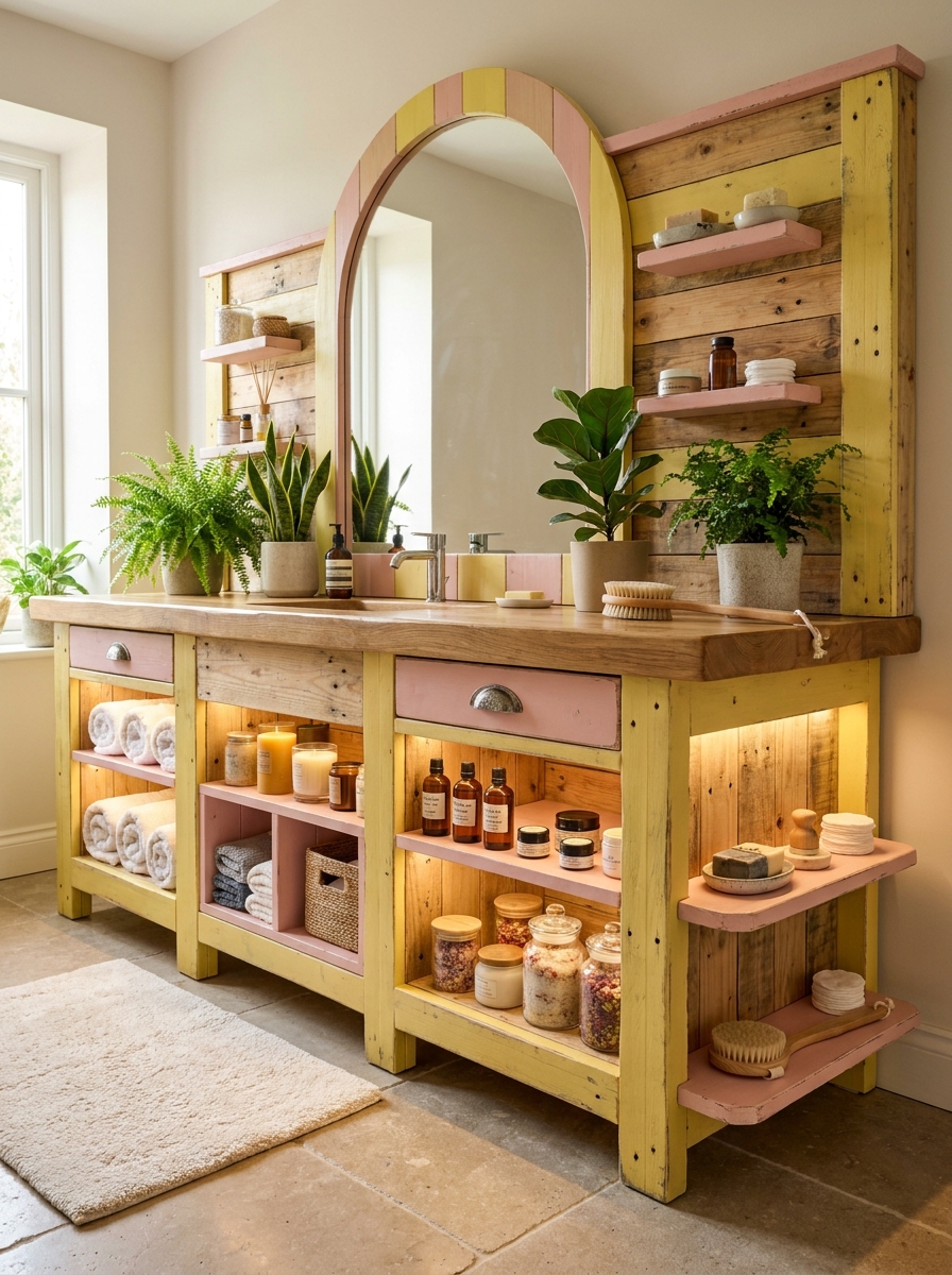 DIY Pallet Vanity Designs for Bedroom & Bathroom (17)