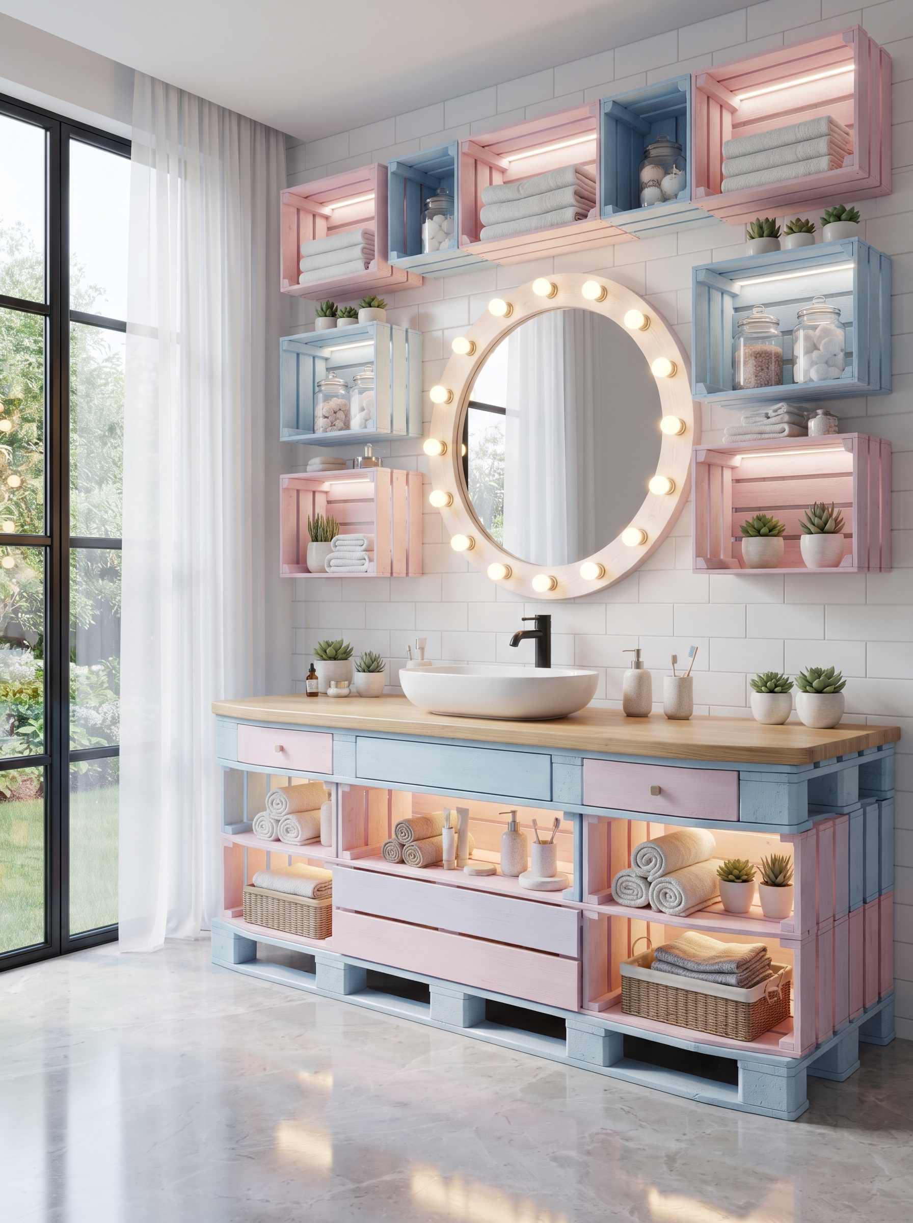 DIY Pallet Vanity Designs for Bedroom & Bathroom (2)