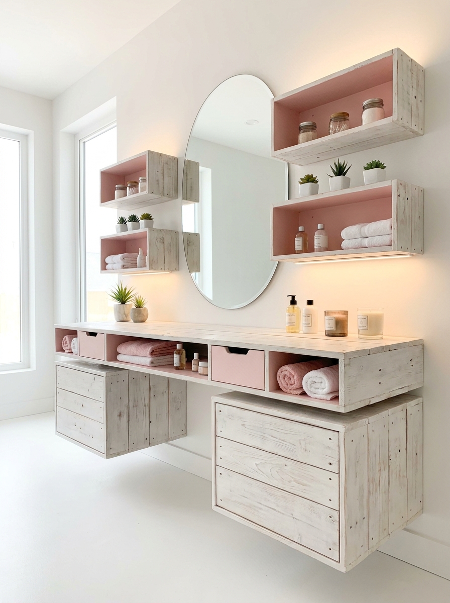 DIY Pallet Vanity Designs for Bedroom & Bathroom (21)