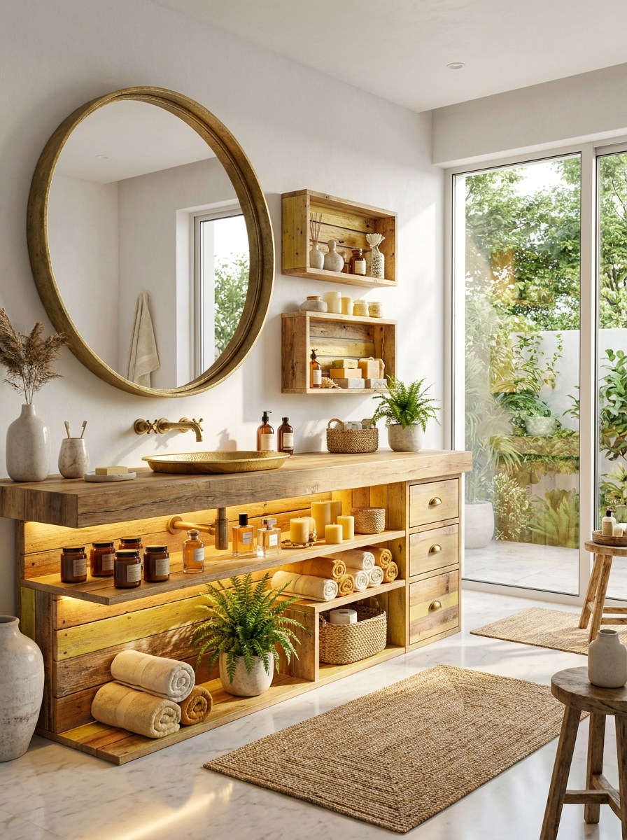 DIY Pallet Vanity Designs for Bedroom & Bathroom (23)