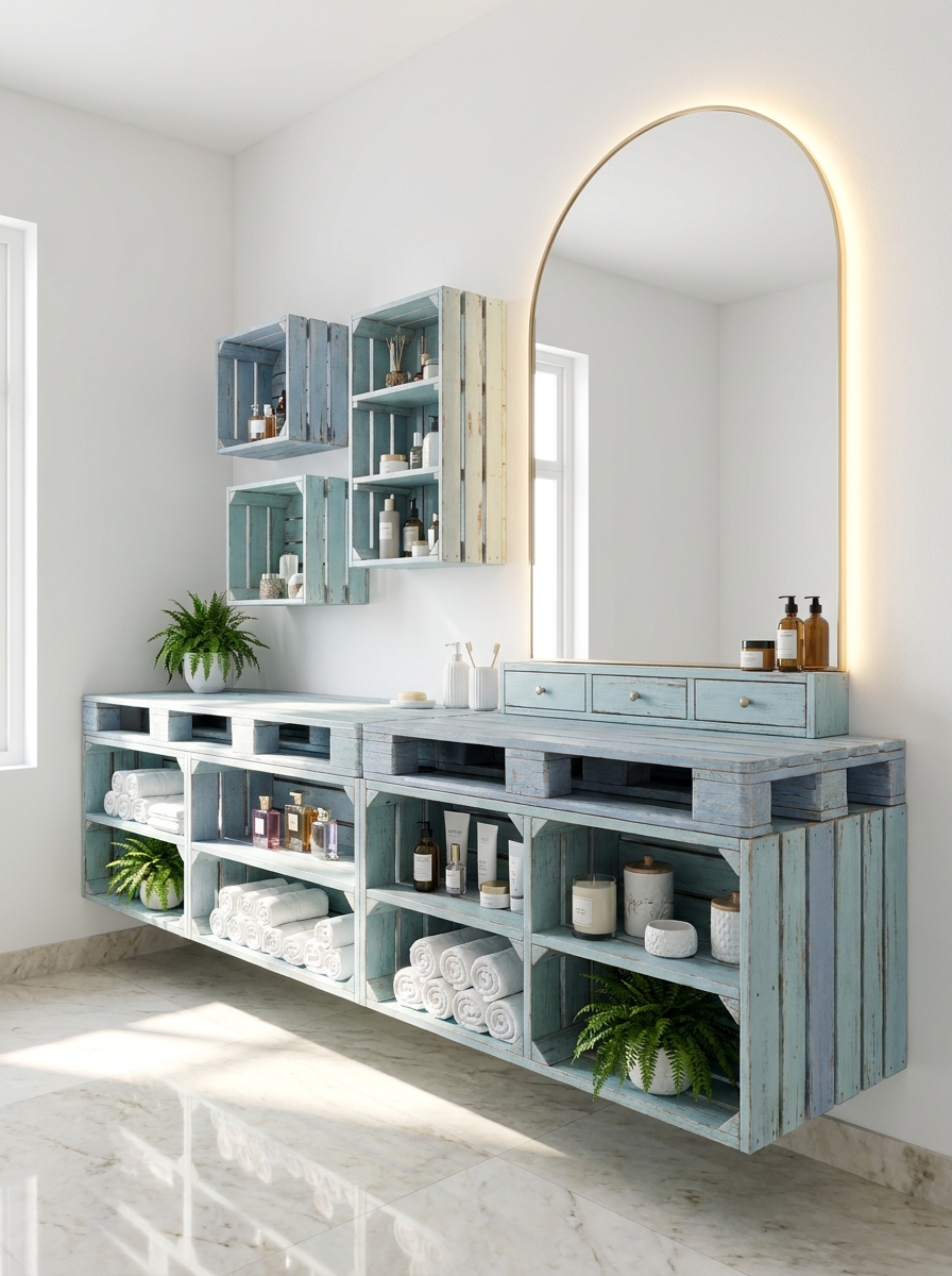DIY Pallet Vanity Designs for Bedroom & Bathroom (28)