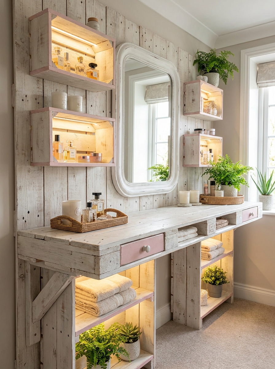 DIY Pallet Vanity Designs for Bedroom & Bathroom (31)