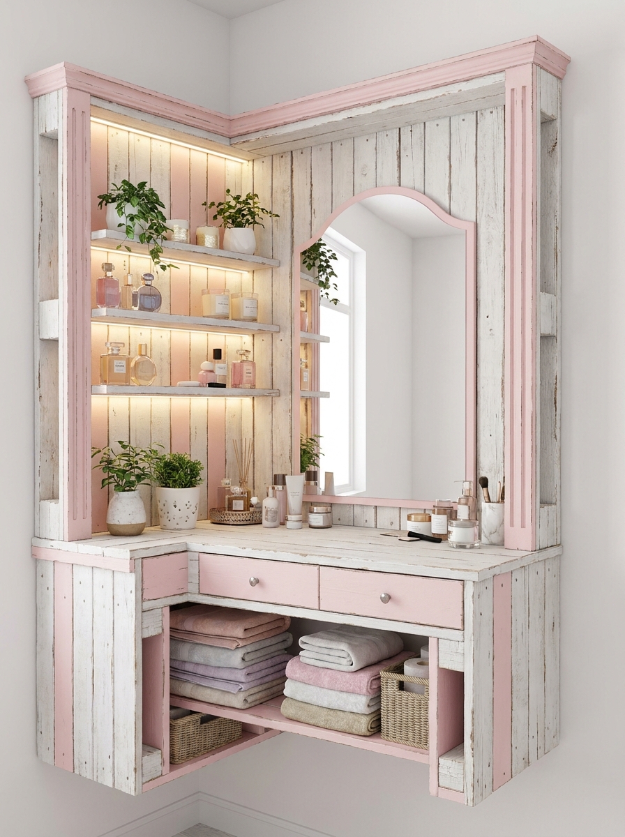 DIY Pallet Vanity Designs for Bedroom & Bathroom (32)