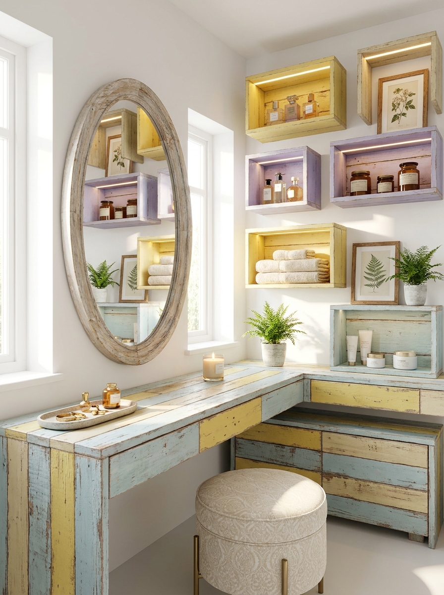 DIY Pallet Vanity Designs for Bedroom & Bathroom (35)