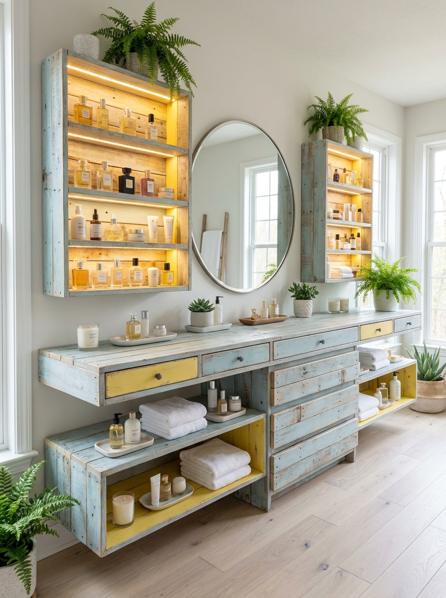 DIY Pallet Vanity Designs for Bedroom & Bathroom (37)