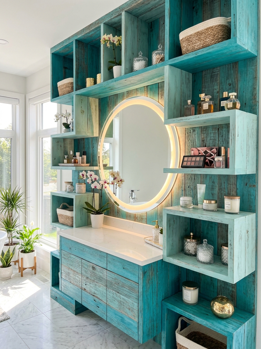 DIY Pallet Vanity Designs for Bedroom & Bathroom (41)