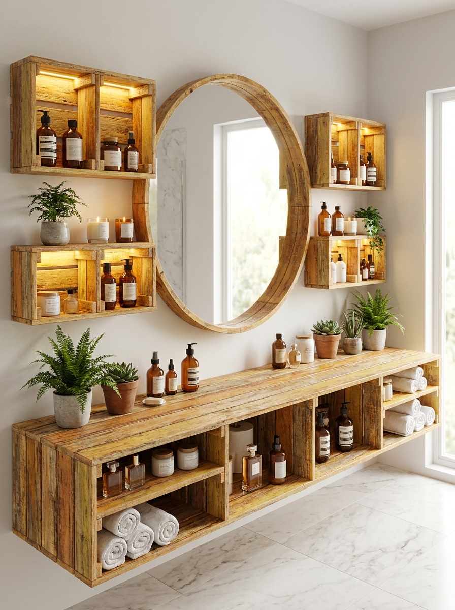 DIY Pallet Vanity Designs for Bedroom & Bathroom (6)