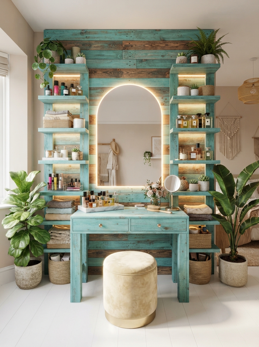 DIY Pallet Vanity Designs for Bedroom & Bathroom (8)