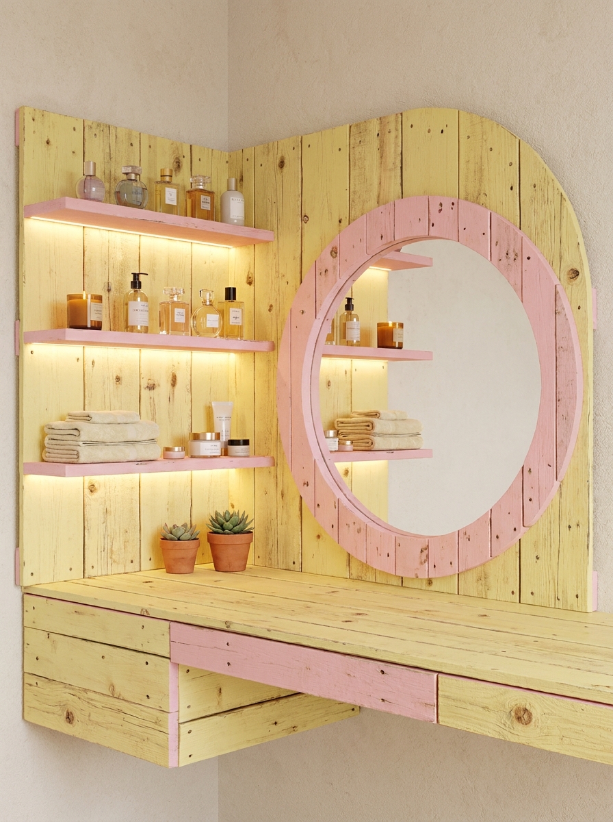 DIY Pallet Vanity Designs for Bedroom & Bathroom (9)