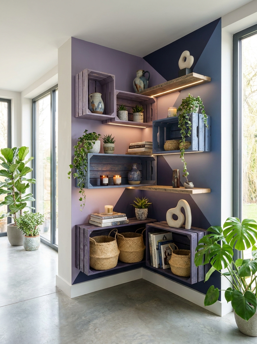 Modern Wooden Pallet Wall Shelves Creative DIY Storage & Decor Inspiration (13)