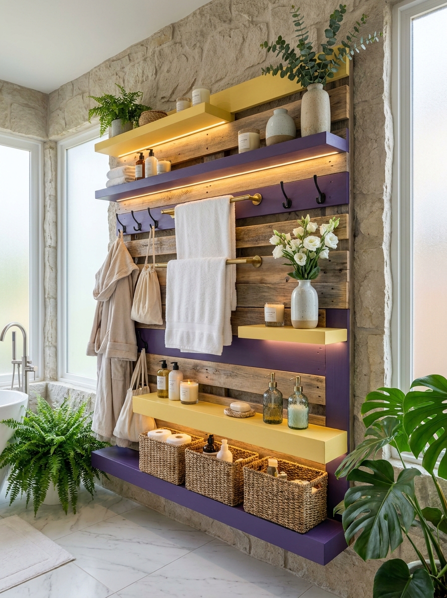 Modern Wooden Pallet Wall Shelves Creative DIY Storage & Decor Inspiration (18)