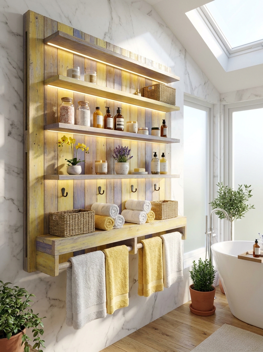 Modern Wooden Pallet Wall Shelves Creative DIY Storage & Decor Inspiration (2)