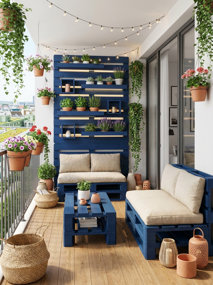 Outdoor Comfort DIY Pallet Balcony Lounge (1)