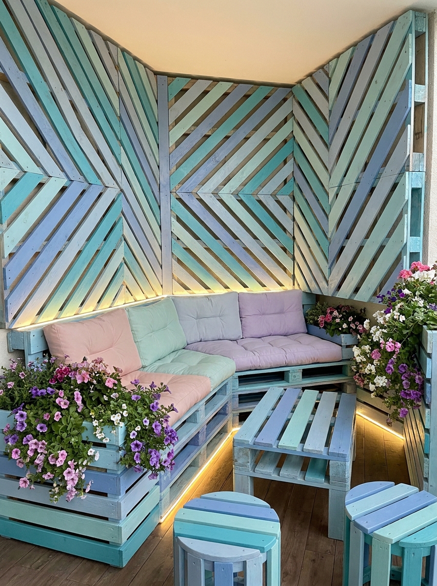 Outdoor Comfort DIY Pallet Balcony Lounge (11)