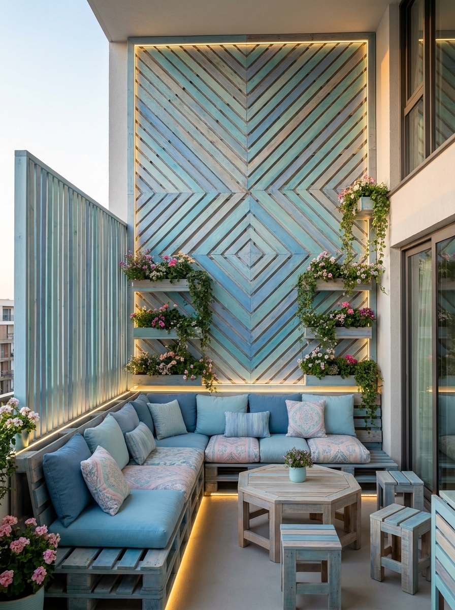 Outdoor Comfort DIY Pallet Balcony Lounge (17)