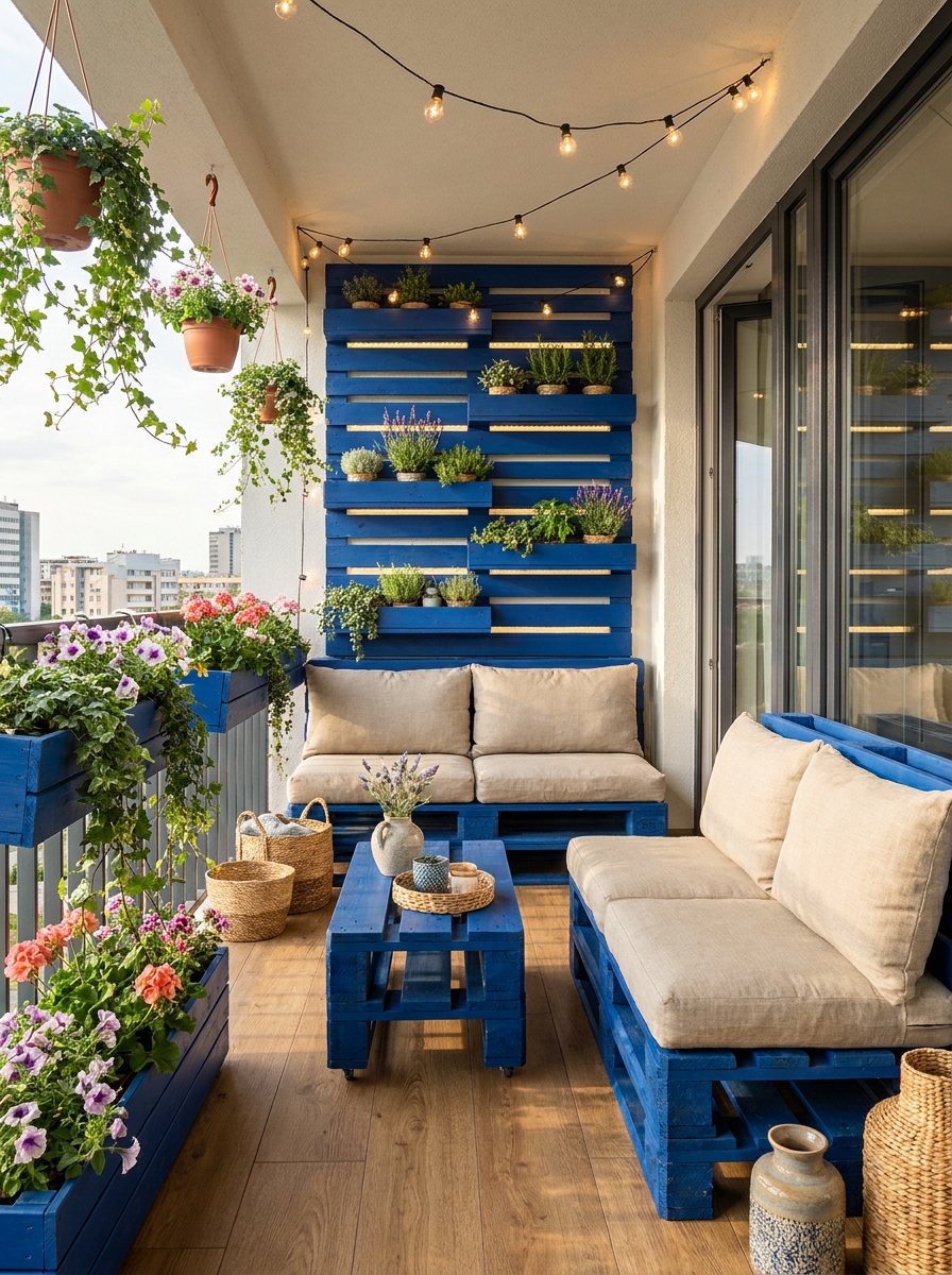 Outdoor Comfort DIY Pallet Balcony Lounge (2)