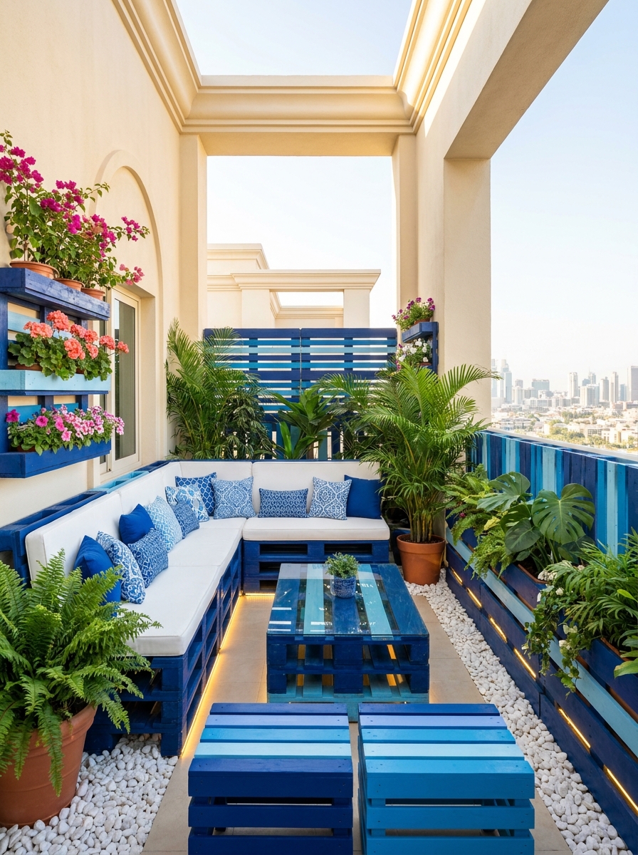 Outdoor Comfort DIY Pallet Balcony Lounge (21)