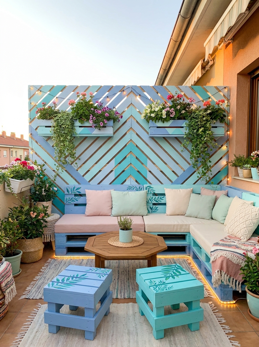 Outdoor Comfort DIY Pallet Balcony Lounge (23)