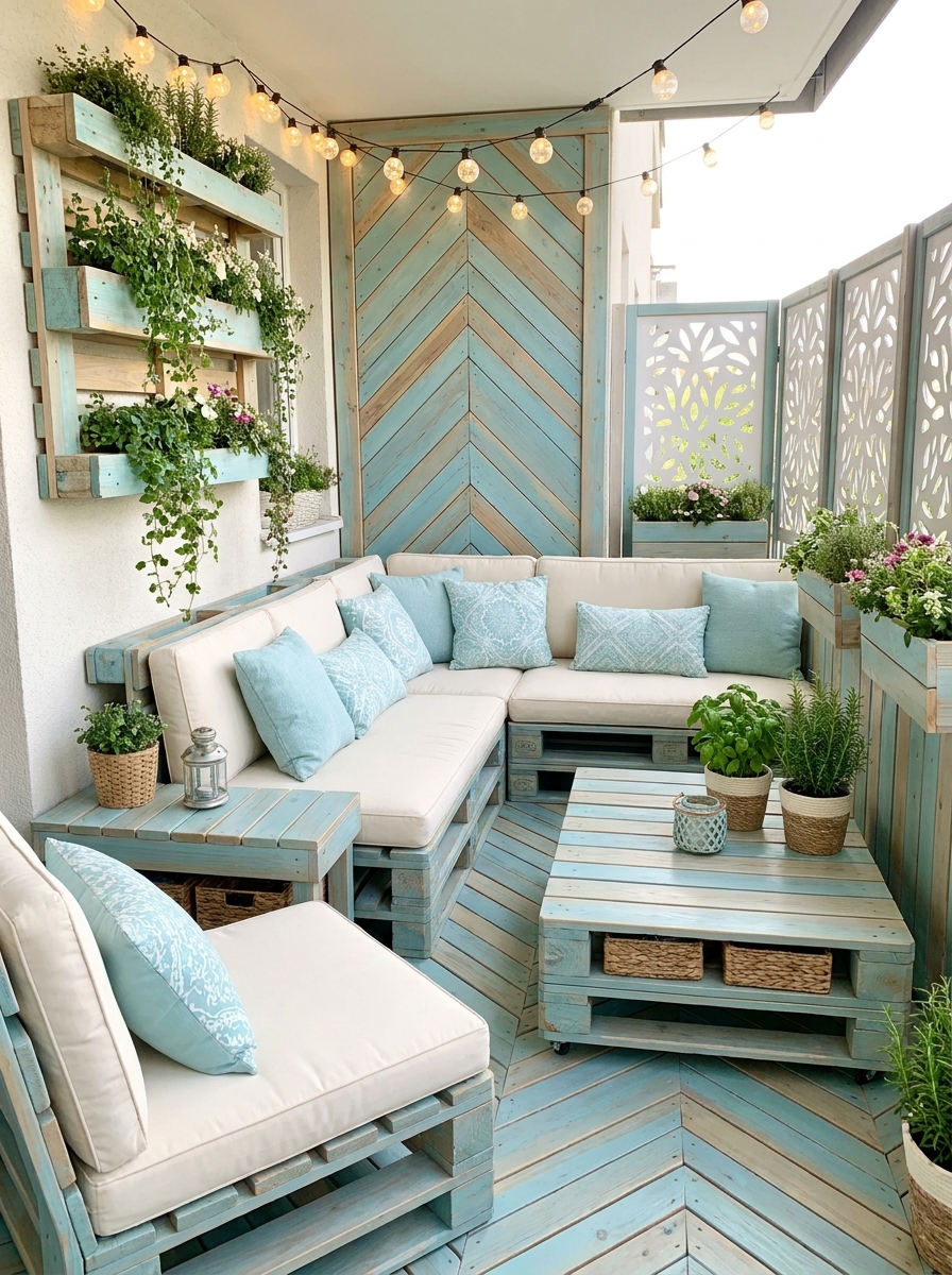 Outdoor Comfort DIY Pallet Balcony Lounge (3)