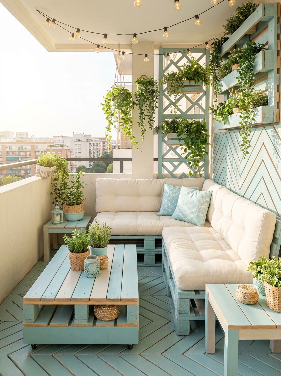 Outdoor Comfort DIY Pallet Balcony Lounge (4)