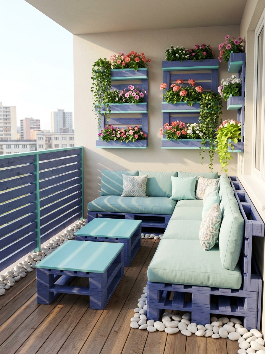 Outdoor Comfort DIY Pallet Balcony Lounge (9)