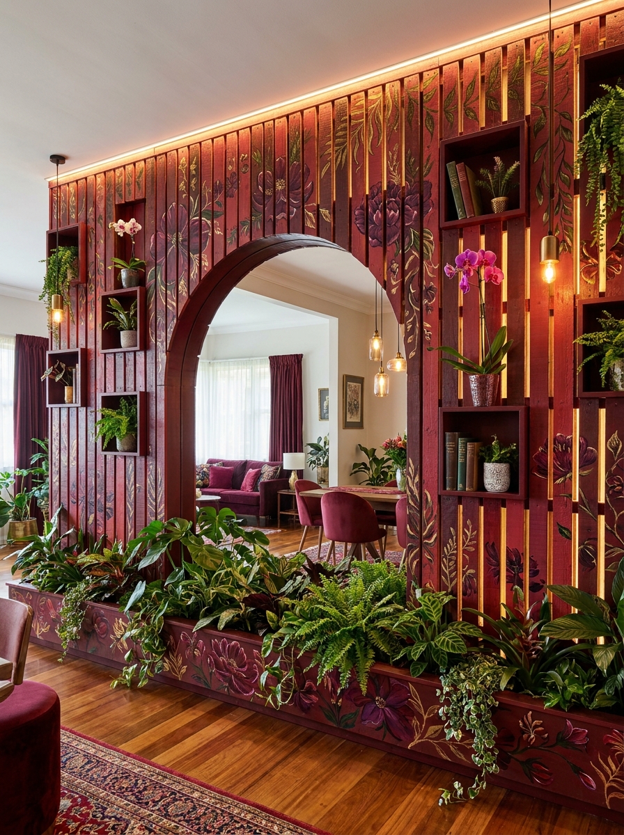 Pallet Indoor Garden Divider Ideas for a Fresh Green Home (13)