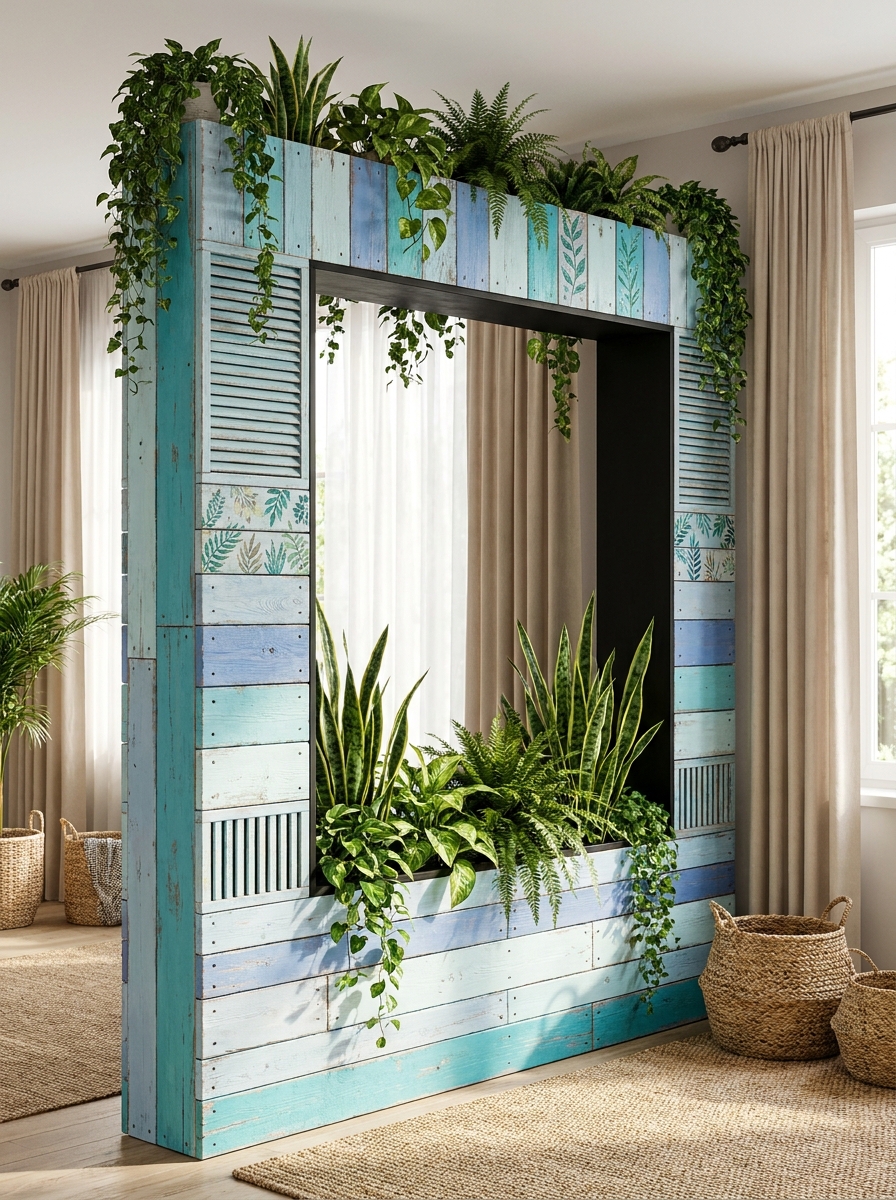 Pallet Indoor Garden Divider Ideas for a Fresh Green Home (19)