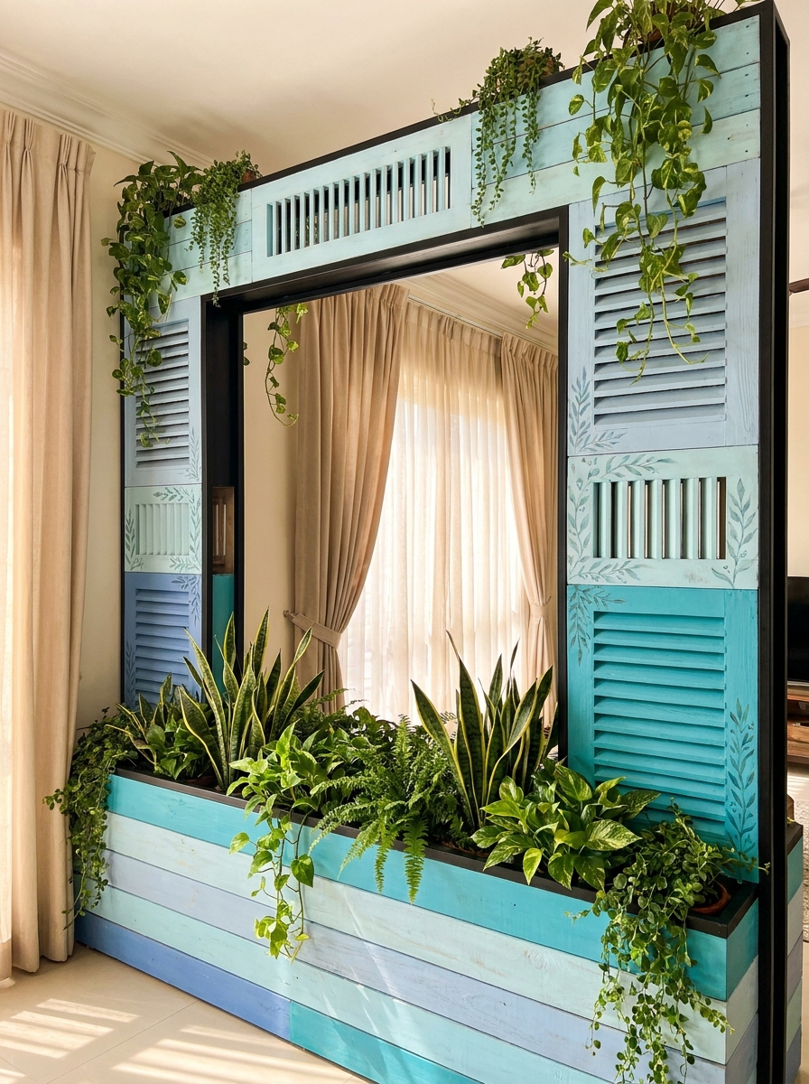 Pallet Indoor Garden Divider Ideas for a Fresh Green Home (26)