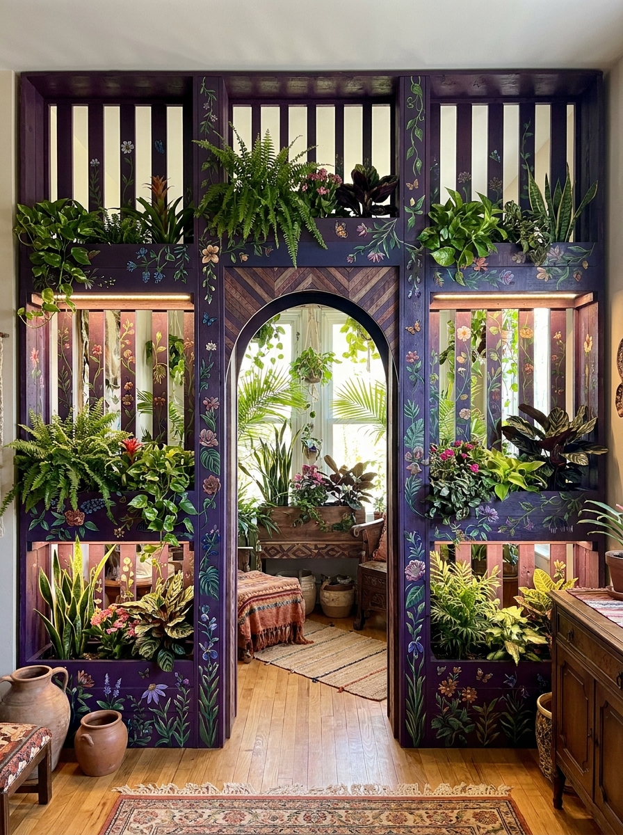 Pallet Indoor Garden Divider Ideas for a Fresh Green Home (7)