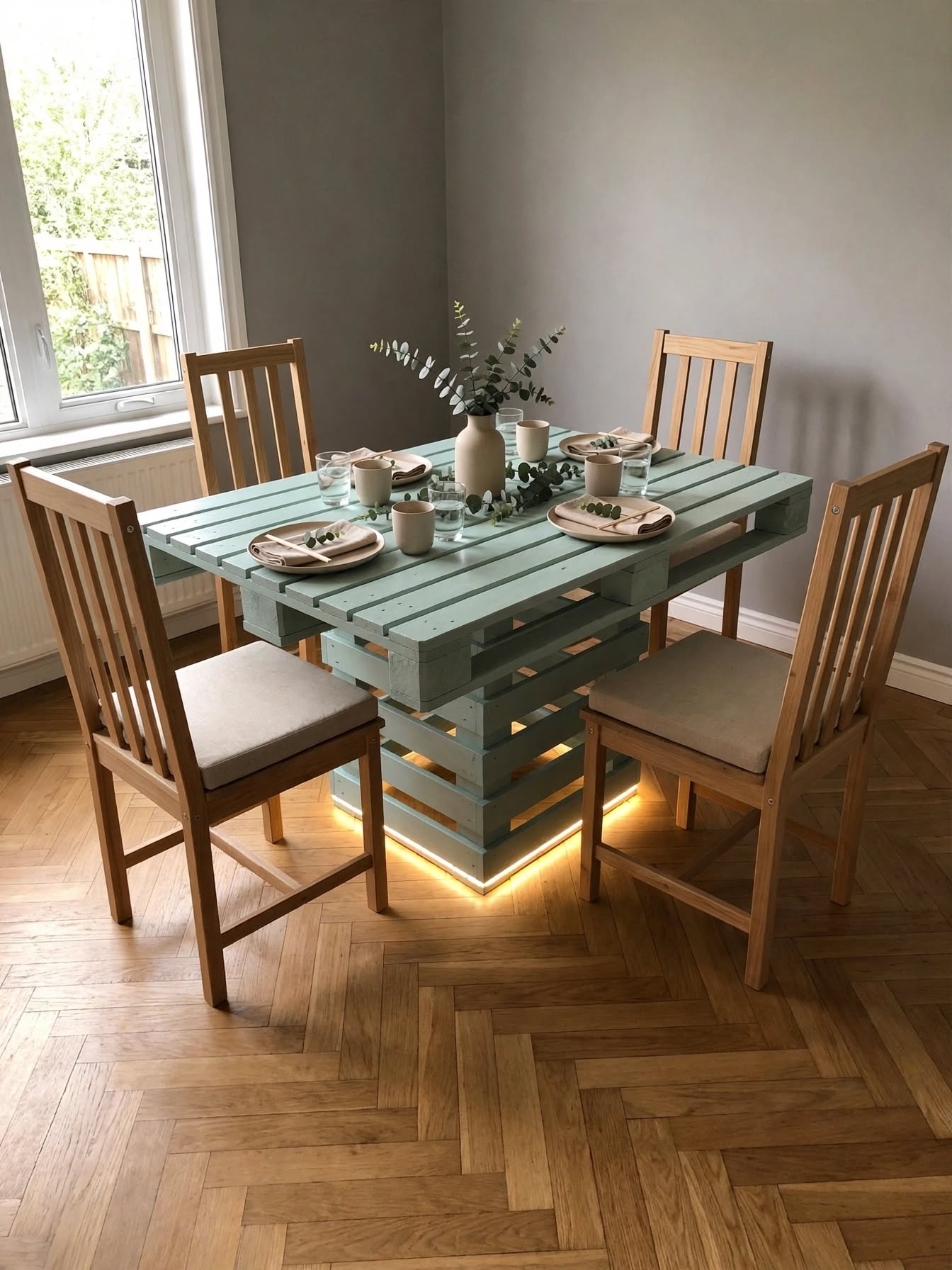 Beautiful Pallet Dining Setups (12)