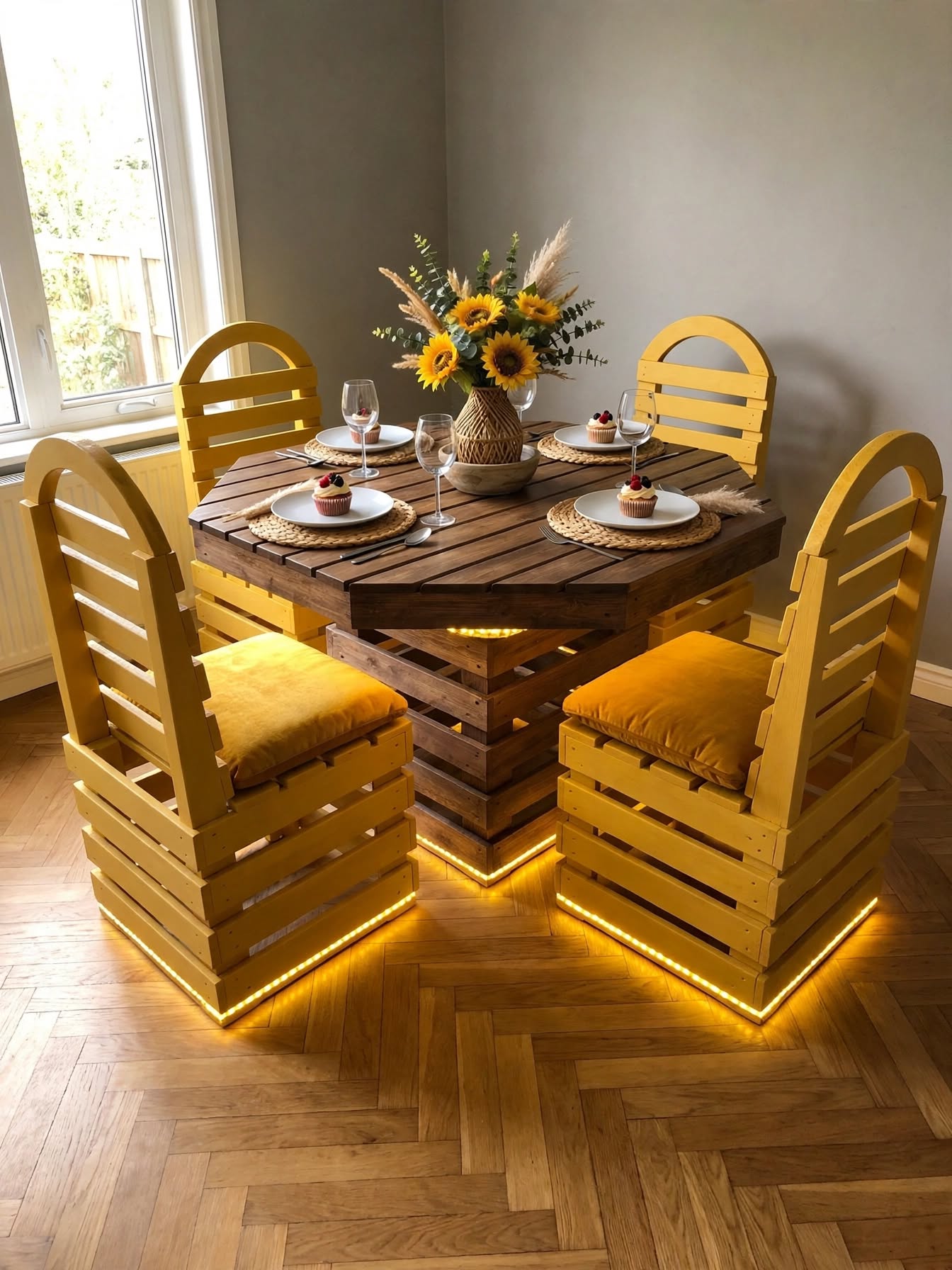 Beautiful Pallet Dining Setups (14)
