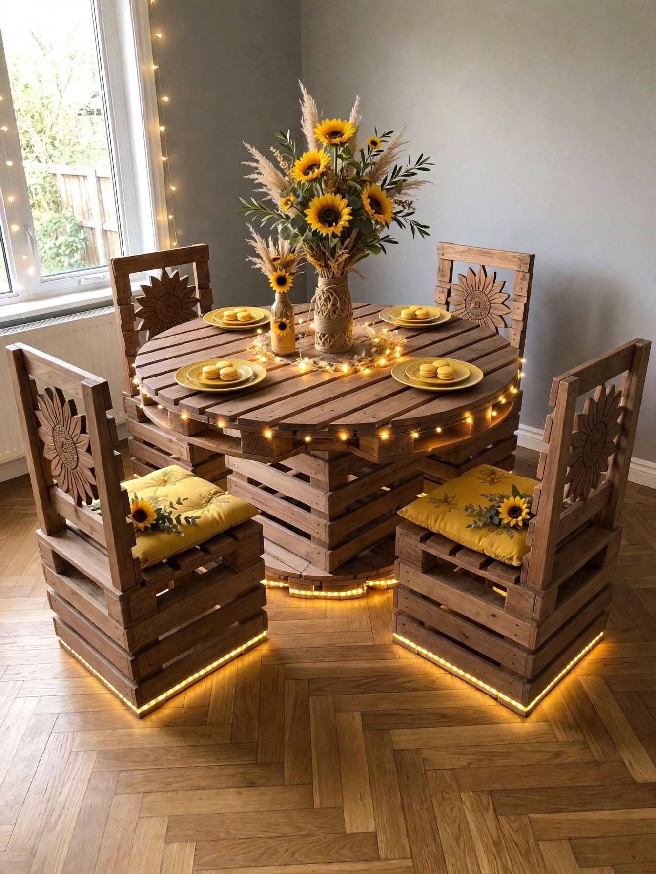 Beautiful Pallet Dining Setups (15)