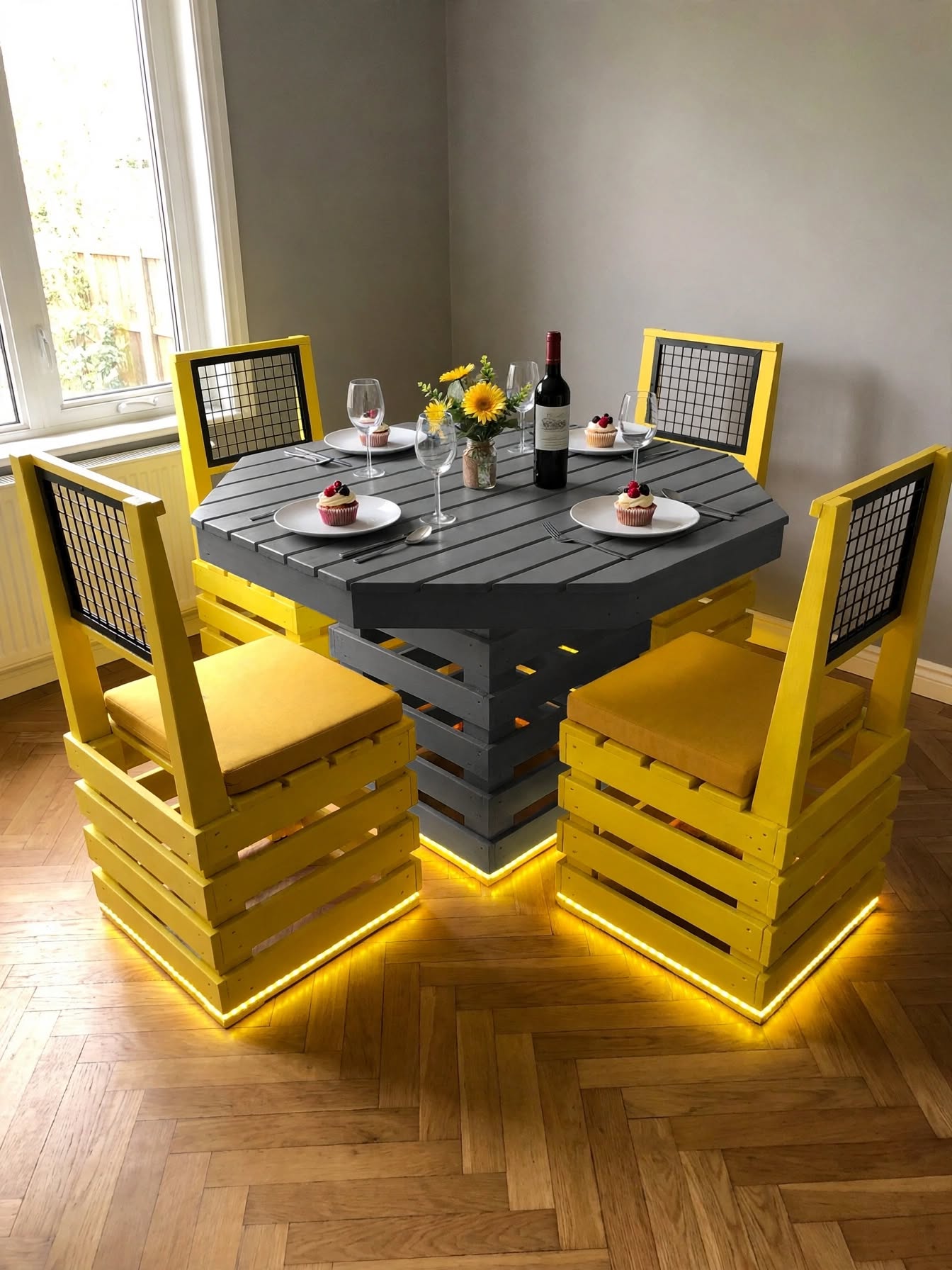 Beautiful Pallet Dining Setups (16)
