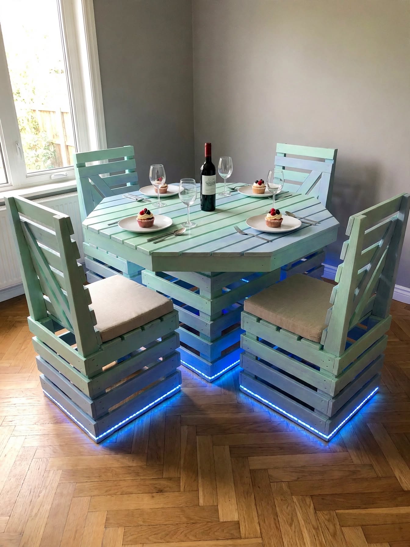 Beautiful Pallet Dining Setups (8)